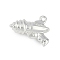Rack Plating Alloy Pendants, Lead Free & Cadmium Free, Space Gun Charms, Silver, 13.5x17x7mm, Hole: 1.4mm