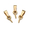 304 Stainless Steel Screw Eye Pin Peg Bails, For Half Drilled Beads, Golden, 13mm, Hole: 6x3mm, Pin: 1.3mm