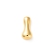 Brass Pendants, Real 18K Gold Plated, Letter I, 23x10x7mm, Hole: 2x3mm
