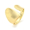 Brass Open Cuff Ring for Women, Real 18K Gold Plated, US Size 7 1/4(17.5mm)