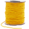 Elastic Round Jewelry Beading Cords Nylon Threads, Gold, 1.2mm, about 100yards/roll(300 feet/roll)