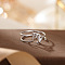 Twelve Constellations 925 Sterling Silver Finger Rings, Platinum, Virgo, Inner Diameter: 16~19mm