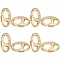 8Pcs Brass Spring Gate Rings, Oval, Cadmium Free & Lead Free, Long-Lasting Plated, Real 18K Gold Plated, 16.5x11.5x2.5mm, Hole: 6.5x4mm