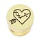 Constellation Golden Tone Wax Seal Brass Stamp Heads, for Invitations, Envelopes, Gift Packing, Sagittarius, 15x14mm, Inner Diameter: 7mm