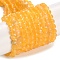 Cat Eye Beads Strands, Faceted, Round, Dark Orange, 4mm, Hole: 0.8mm, about 84~88pcs/strand, 35~36cm