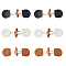 12 Sets 3 Style Wood Button, Imitation Leather Horn Toggle Button, Sewing Accessories, Mixed Color, 81.5~95x42x6~12mm, 4 sets/style