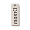 Non-Tarnish 201 Stainless Steel Pendants, Laser Cut, Rectangle with Dream Charm, Stainless Steel Color, 17x6x1mm, Hole: 1.5mm