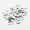 Plastic Paillette Beads, Semi-cupped Sequins Beads, Center Hole, Silver, 10x0.5mm, Hole: 1mm, about 35000pcs/pound