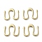Brass S Hook Clasps, M Clasp, Long-Lasting Plated, Real 24K Gold Plated, 10.5x13x1mm