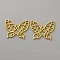 Butterfly Zinc Alloy Open Back Bezel Pendants, For DIY UV Resin, Epoxy Resin, Pressed Flower Jewelry, Golden, 24.5x29x1.7mm, Hole: 1.8mm