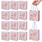 Paper Jewelry Pouches Handle Bags, Gift Bag, Pink, 7x14x15cm