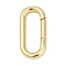 Brass Spring Gate Rings, Oval, Cadmium Free & Lead Free, Rack Plating, Long-Lasting Plated, Golden, 20x9.5x2mm