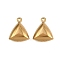 304 Stainless Steel Charms, Triangle Charms, Ion Plating(IP), Real 18K Gold Plated, 15x12x5mm, Hole: 1mm
