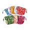Chinese Embroidery Satin Drawstring Bags, Rectangle, Gift Jewelry Packaging Bag for Earrings Bracelet Packaging, Mixed Patterns, Mixed Color, 11~11.5x9.5~10.5x0.4cm