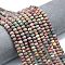 Natural Red Picasso Jasper/Polychrome Jasper Beads Strands, Frosted, Rondelle, 6x4mm, Hole: 1mm, about 93~96pcs/strand, 14.57''~14.76''(37~37.5cm)