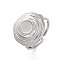 304 Stainless Steel Finger Ring, Round, Stainless Steel Color, Inner Diameter: Adjustable