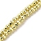 Electroplate Glass Beads Strands, Faceted, Rondelle, Light Gold, 3x2.5mm, Hole: 0.8mm, about 156~164pcs/strand, 14.96~15.6''(38~39cm)
