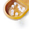 10Pcs Transparent Acrylic Beads, with Glitter Powder, Round, 10mm