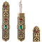 Alloy Rhinestone Needle Storage Boxes, Antique Bronze, 90x17x12.5mm