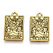 Rack Plating Alloy Pendants, Cadmium Free & Nickel Free & Lead Free, Tarot Charms, Antique Golden, The Lovers VI, 23.5x14.5x1.5mm, Hole: 1.8mm