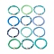 12Pcs 12 Color Polymer Clay Heishi Surfer Stretch Bracelets Set, Starfish Synthetic Turquoise Stackable Bracelets, Mixed Color, Inner Diameter: 2-1/8 inch(5.5cm), 1Pc/color