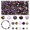 1000Pcs Glass Beads, Rondelle, Faceted, Purple, 4~8x4~6mm, Hole: 1~1.5mm
