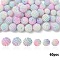 Imitation Pearl Acrylic Beads, Berry Beads, Combined Beads, Round, Pink, 10~12mm, Hole: 1mm, 60pcs/set