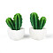 Cactus Miniature Ornaments, Micro Landscape Home Dollhouse Accessories, Pretending Prop Decorations, Green, 19x19x27~29mm