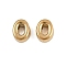 304 Stainless Steel Charms, Letter, Ion Plating(IP), Real 18K Gold Plated , Letter O, 7.5x5.5x3.5mm, Hole: 1.8mm