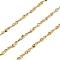 304 Stainless Steel Chains, Soldered, Golden, 1.5x0.5mm