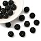 Grade A Rhinestone Beads, Pave Disco Ball Beads, Resin and China Clay, Round, Black, PP11(1.7~1.8mm), 10mm, Hole: 1.5mm