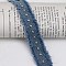 Denim Fabric Ribbon, with Alloy Finding, for Clothing Decoration, Light Steel Blue, 1 inch(25mm), 1.7 yards