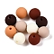 Rubberized Style Imitated Silicone Acrylic Beads, Round, Mixed Color, 10x9mm, Hole: 1.8mm