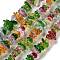Transparent Crackle Glass Beads Strands, Chips, Mixed Color, 3~7x8.5~12.5mm, Hole: 1.4mm, about 32.48''(82.5cm)