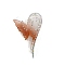 Resin with Rhinestone Claw Hair Clips, Butterfly, Sienna, 110mm