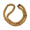 Electroplated Natural Lava Rock Beads Strands, Heart, Golden Plated, 6x6.5x2.5mm, Hole: 1mm, about 74pcs/strand, 15.75''~16.14''(40~41cm)