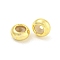 Brass Beads, with Silicone, Rondelle, Real 18K Gold Plated, 6x3mm, Hole: 1.4mm