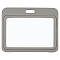 Acrylic Name Card Holders, Rectangle, Silver, 80x102x5.5mm, Hole: 5x15.5mm