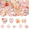 38Pcs 9 Styles Handmade Luminous Lampwork Beads, Mixed Shapes, Mixed Color, 8~20.5mm, Hole: 1~2mm