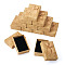 Rectangle Paper Jewelry Set Storage Gift Boxes with Bowknot, for Necklace Finger Ring Earrings, Sandy Brown, 9.2x6.2x3cm