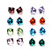 Faceted Cube Glass Cabochons, Mixed Color, 8x8x8mm