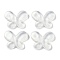 Transparent Acrylic Beads, with Glitter, Butterfly, Clear, 15x20x4.5mm, Hole: 1.8mm