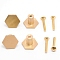 Brass Drawer Knobs, with Iron Screw, for Home, Cabinet, Cupboard and Dresser, Matte Gold Color, 22x25x17.5mm