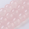 Glass Beads Strands, Imitation Jade, Round, Misty Rose, 6mm, Hole: 1.4mm, about 67pcs/strand, 15.7 inch(40cm)