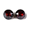 Glass Rhinestone Cabochons, Pointed Back & Back Plated, Faceted, Flat Round, Siam, 6x4~4.5mm