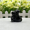 Natural Obsidian Sculpture Ornaments, for Home Office Desk Decorations, Cat, 40mm
