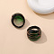 Glass Finger Rings for Women, Dark Green, Inner Diameter: 18mm