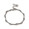 Non-Tarnish 304 Stainless Steel Twist Bar Link Bracelet for Women, Stainless Steel Color, 6-3/8 inch(16.2cm)