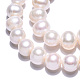 Fili di perle di perle d'acqua dolce coltivate naturali PEAR-N013-10E-5