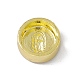 Cuentas de esmalte de latón chapado en oro real de 18k KK-A170-02G-02-2